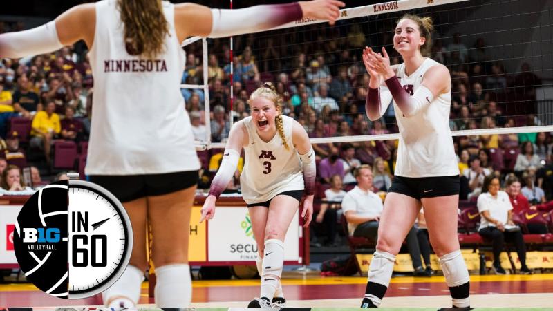 Washington State At Minnesota | Sept. 17, 2022 | B1G Volleyball In 60