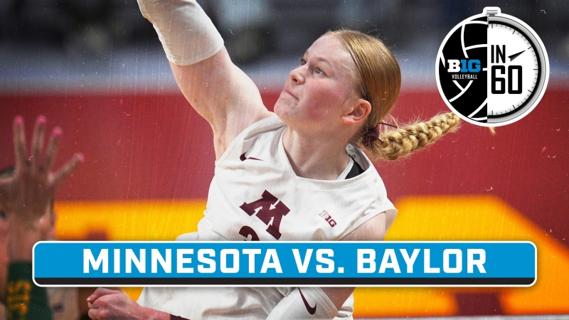 Baylor At Minnesota | August 27, 2023 | B1G Volleyball In 60